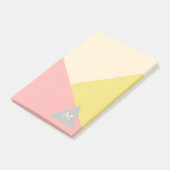 Post-it® Geometric Shapes in Pastel Colors Monogrammed (Incliné)