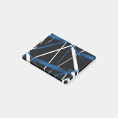 Post-it® Géométrie Urbaine Noir Blanc Bleu (Incliné)