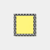 Post-it® Géométrique moderne noir et blanc jaune (Devant)