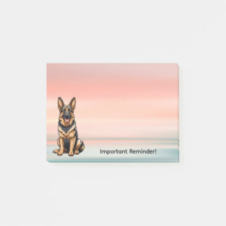 Post-it® German Shepherd Dog with Sunset