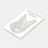 Post-it® German Shepherd Lover Monogrammed Dog (Incliné)