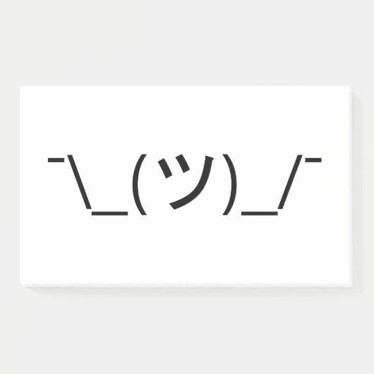 Post-it® Gesticulez le ¯ d'émoticône \ Japonais Kaomoji de (Devant)