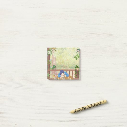 Post-it® Ghibli Inspired 1 Stick note (Sur un bureau)