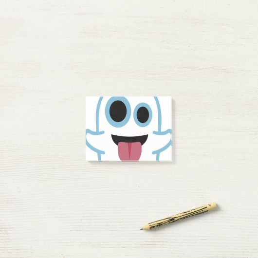 Post-it® Ghost Emoji (Sur un bureau)