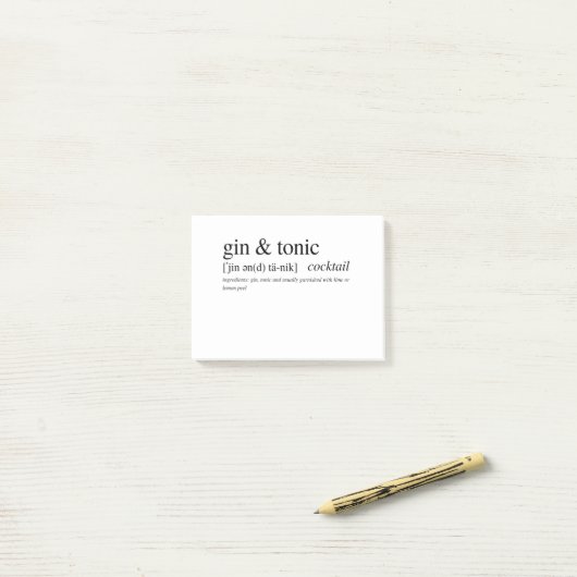 Post-it® Gin et Tonique (Sur un bureau)