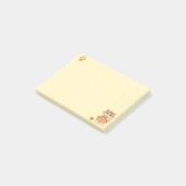 Post-it® Ginger Tabby Kitty Cat Caricature sur Jaune (Incliné)