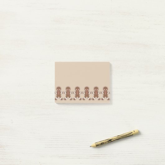 Post-it® Gingerbread Boys Post It Notes (Sur un bureau)