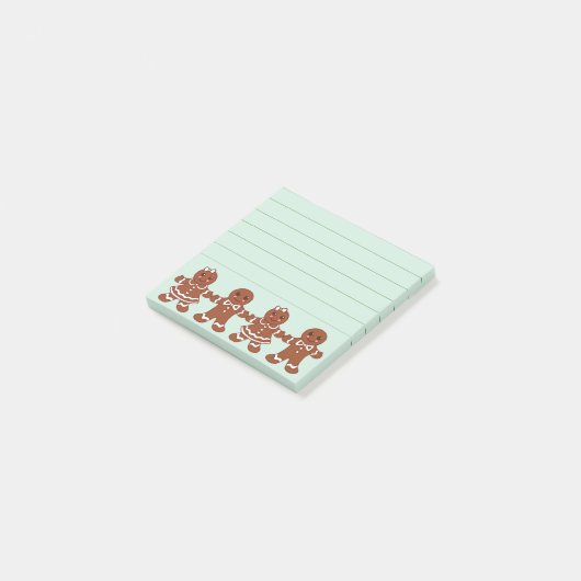 Post-it® Gingerbread Girls Boys Post It Notes (Incliné)