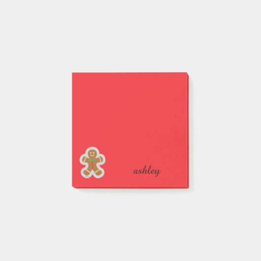 Post-it® Gingerbread Man Making The Angel In The Snow (Devant)