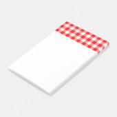 Post-it® Gingham rouge vif personnalisé (Incliné)