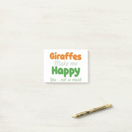 Post-it® girafe (Sur un bureau)