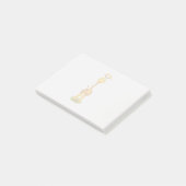 Post-it® Girafe de caricature jaune et orange (Incliné)