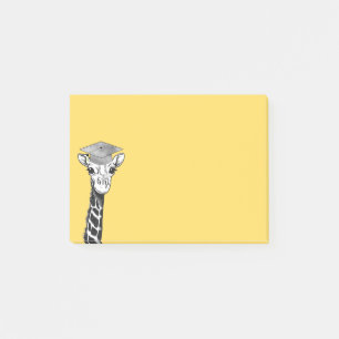 Post-it® Girafe de fin d'études supérieures sur le jaune