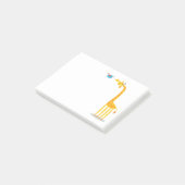 Post-it® Girafe et oiseau mignons de bande dessinée (Incliné)