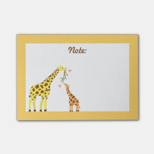 Post-it® Girafe Maman et Bébé Veau Colorés Élégants