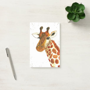 Post-it® Giraffe aquarelle animaux Safari Jungle Africain