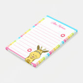 Post-it® Giraffe Arc-En-Ciel Avec Coeurs Nom De L'Enseignan (Incliné)