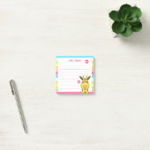 Post-it® Giraffe Cute Avec Coeurs Rainbow Nom de l'enseigna (Bureau)