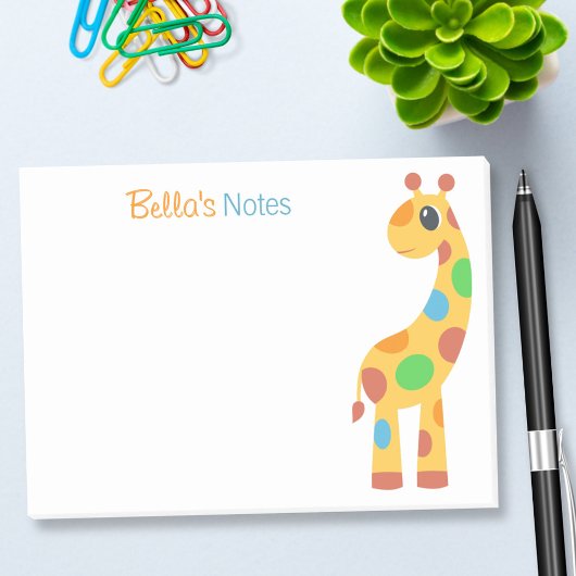 Post-it® Giraffe de dessin coloré