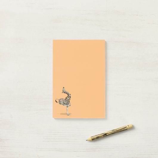 Post-it® Giraffe enfantine sportive (Sur un bureau)