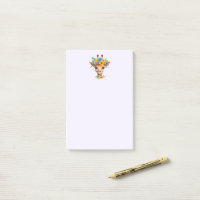 Giraffe mignonne à couronne florale