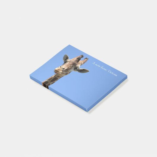 Post-it® Giraffe Nom Blue Cute (Incliné)