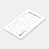 Post-it® Giraffe on a Unicycle Kid Goals Notes (Incliné)