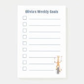 Post-it® Giraffe on a Unicycle Kid Goals Notes (Devant)