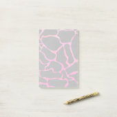 Post-it® Giraffe rose chaude et noire (Sur un bureau)