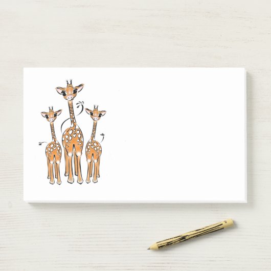 Post-it® Giraffes (Sur un bureau)