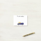 Post-it® Girl in Blue Car Poster It Note (Sur un bureau)