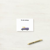 Post-it® Girl in Purple Car Post It Note (Sur un bureau)