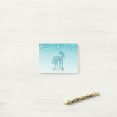 Post-it® Girly Glitz Aqua Turquoise Parties scintillant Uni (Sur un bureau)