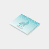 Post-it® Girly Glitz Aqua Turquoise Parties scintillant Uni (Incliné)