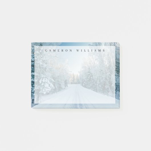 Post-it® Glace et neige | Route d'hiver gelée Russie, Sibér (Devant)