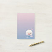 Post-it® Glace raclée chiot : Dessert d'été au Bichon souri (Sur un bureau)