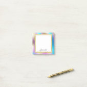 Post-it® Glam arc-en-ciel Iridescendant (Sur un bureau)