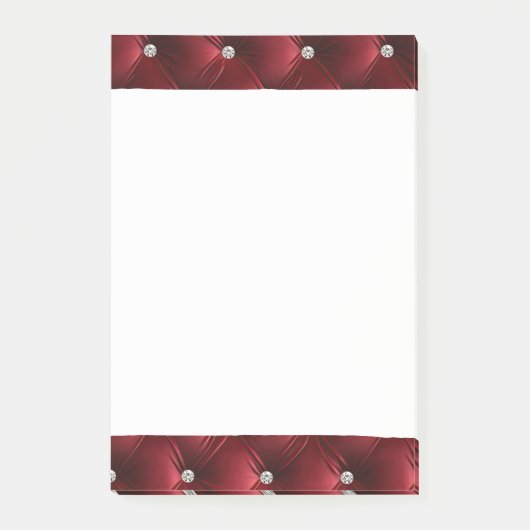 Post-it® Glam Girly Rouge Faux Velvet (Devant)