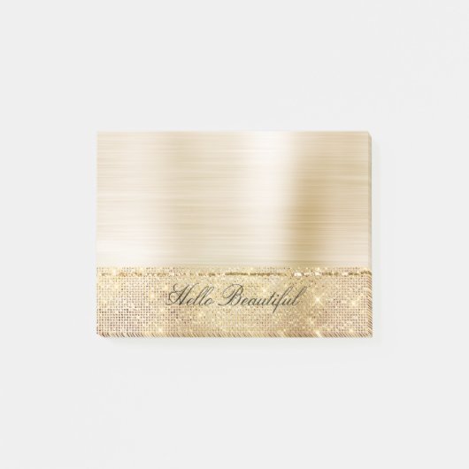 Post-it® Glam Gold Sparkle (Devant)