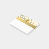 Post-it® Glam Monogramme moderne à huile d'or Confetti (Incliné)