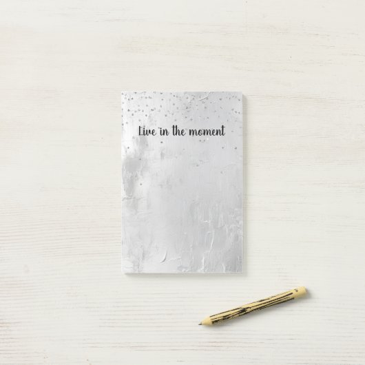 Post-it® Glam Silver Confetti (Sur un bureau)