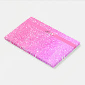 Post-it® Glamor Girl Hot Pink Parties scintillant Nom perso (Incliné)