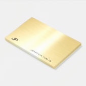 Post-it® Glamor Gold Modèle Moderne Élégant Simple (Incliné)