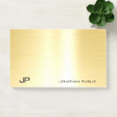 Post-it® Glamor Gold Modèle Moderne Élégant Simple (Bureau)