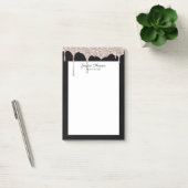 Post-it® Glamour moderne Beige Gold Schwarz Glitter (Bureau)