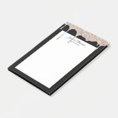 Post-it® Glamour moderne Beige Gold Schwarz Glitter (Incliné)