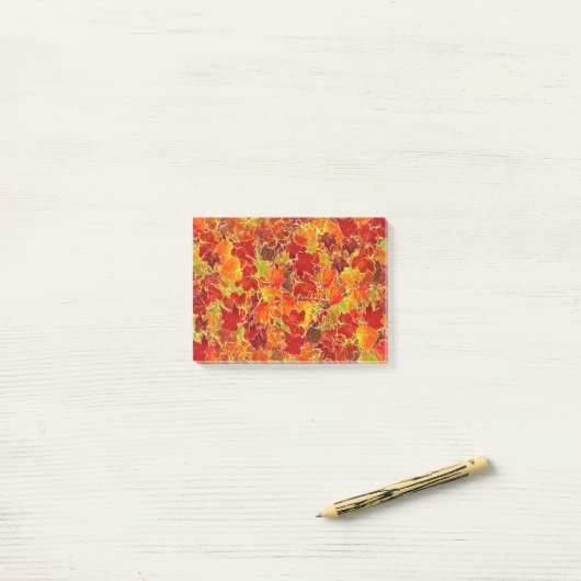 Post-it® Glittery Fall Maple Feuilles (Sur un bureau)