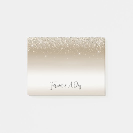 Post-it® Glitz Ombre Or et Blanc (Devant)