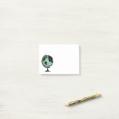 Post-it® Globe de cru de voyage du monde (Sur un bureau)