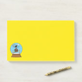 Post-it® Globe des neiges avec chant Blackbird (Sur un bureau)